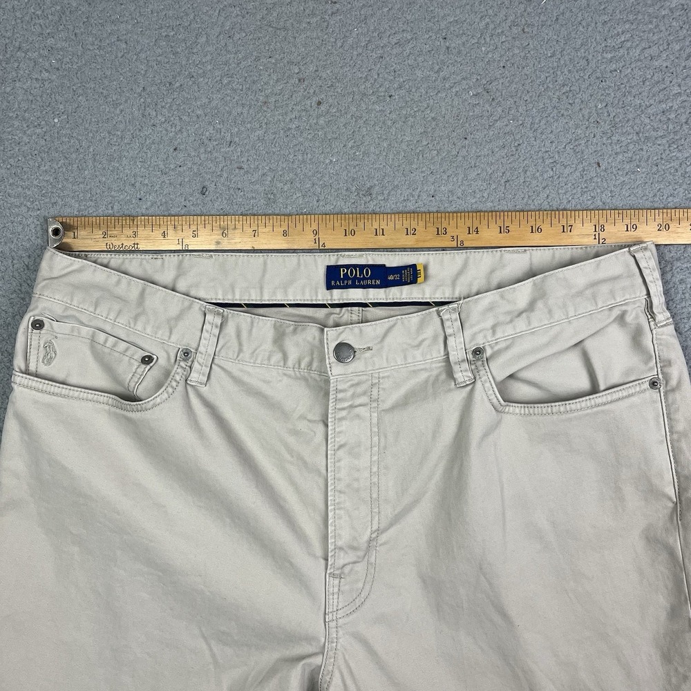 Polo Ralph Lauren Mens Varick Slim Straight Khaki Tan Jeans Size 40x32 - Picture 8 of 11